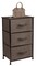 Sorbus Dresser with 3 Drawers - Bedside Furniture & Accent End Table Chest for Home, Bedroom Accessories, Office, College Dorm, Steel Frame, Wood Top, Fabric Drawers